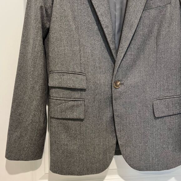 Polo Ralph Lauren Women's Gray One- Button Blazer with Pockets 100% Wool Sz.10 - Picture 4 of 10